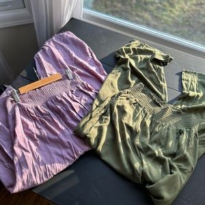 Set of 2 wide leg stretchy pants